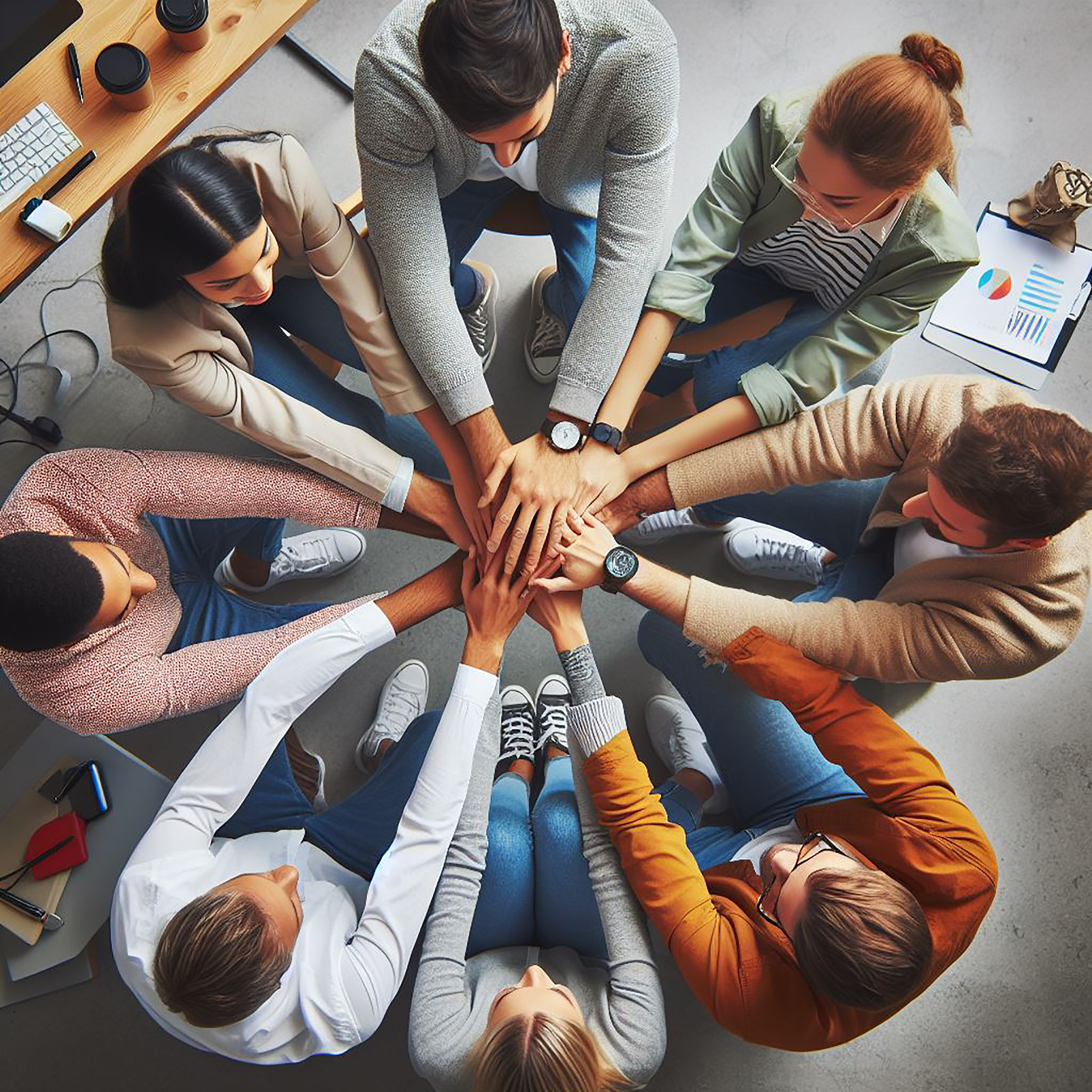 Teamwork hands